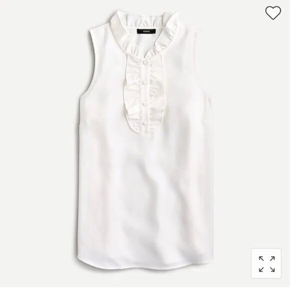 J Crew Ruffled sleeveless top in 365 crepe yellow, XXS - Picture 1 of 2